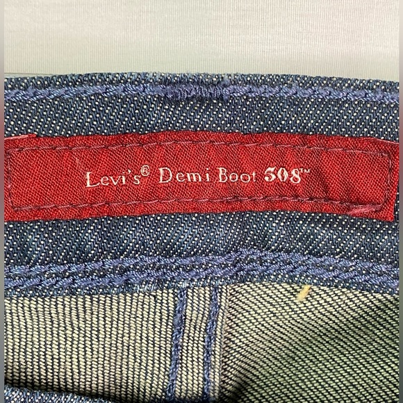 Vintage Y2K Levi’s Demi Boot 508 Low Rise Bootcut Dark Wash Blue 6 Long NEW - Picture 7 of 10
